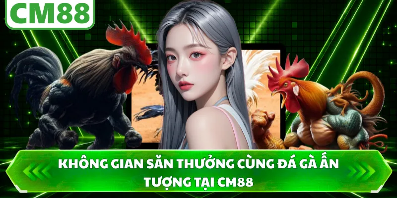Không gian săn thưởng cùng đá gà ấn tượng tại CM88